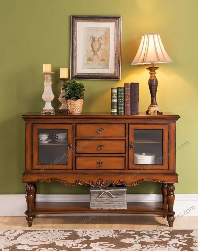 China product cabinet furniture hutch buffet cabinet with gl